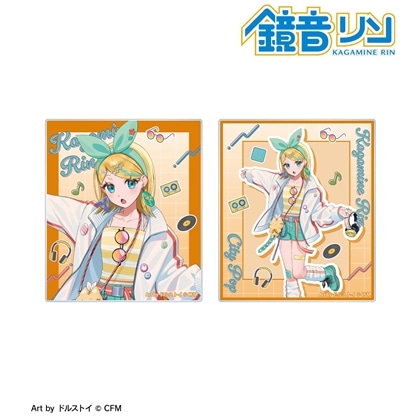 初音ミク 描き下ろし 鏡音リン シティポップver. Art by ドルストイ アクリルカード2枚セット
