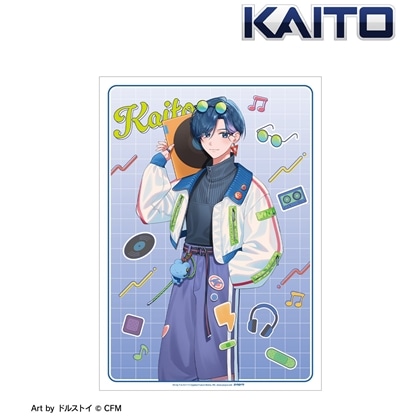 初音ミク 描き下ろし KAITO シティポップver. Art by ドルストイ A3マット加工ポスター