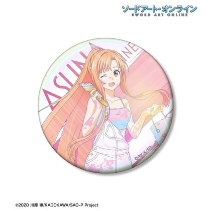 ソードアート・オンライン 描き下ろし アスナ ペイントスタイルver. Ani-Art clear label 第2弾 75mmオーロラ缶バッジ