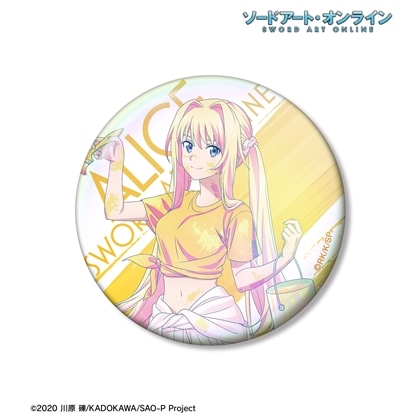 ソードアート・オンライン 描き下ろし アリス ペイントスタイルver. Ani-Art clear label 第2弾 75mmオーロラ缶バッジ