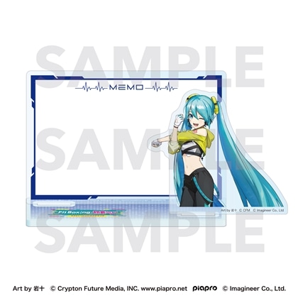 ピアプロキャラクターズ Fit Boxing feat. 初音ミク Art by 岩十 アクリルメモスタンド 初音ミク