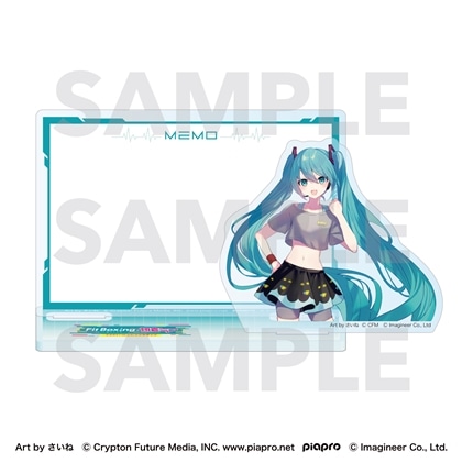 ピアプロキャラクターズ Fit Boxing feat. 初音ミク Art by さいね アクリルメモスタンド 初音ミク