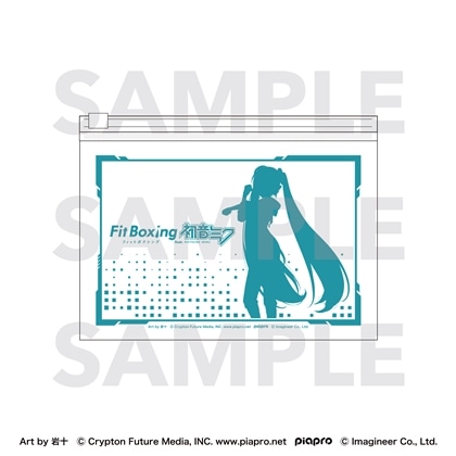 ピアプロキャラクターズ Fit Boxing feat. 初音ミク Art by 岩十 クリアポーチ 初音ミク
