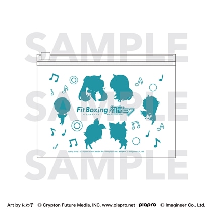 ピアプロキャラクターズ Fit Boxing feat. 初音ミク Art by にわ子 クリアポーチ デフォルメキャラクターセット