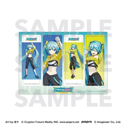 ピアプロキャラクターズ Fit Boxing feat. 初音ミク Art by 岩十 クリアしおりセット 初音ミク