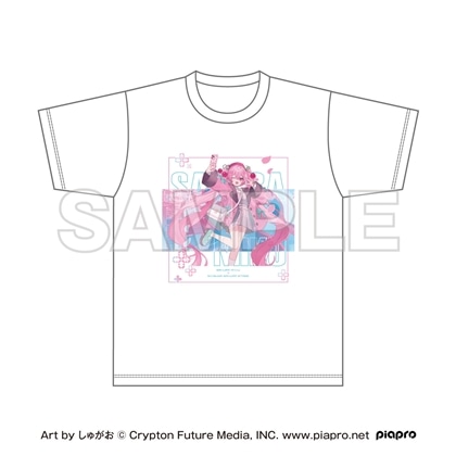 桜ミク×Shibuya Sakura Stage フルカラーTシャツ Art by しゅがお