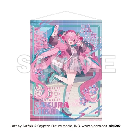 桜ミク×Shibuya Sakura Stage B2タペストリー Art by しゅがお
