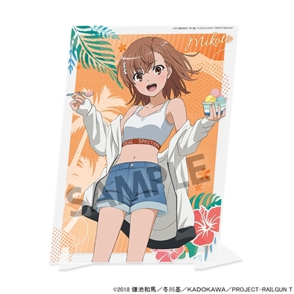 とある科学の超電磁砲T 描き下ろしビジュアルアクリルプレート 御坂美琴 バカンス ver.