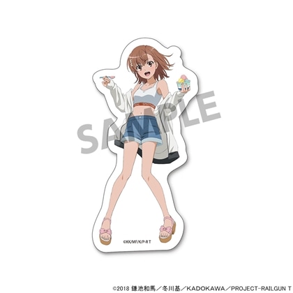とある科学の超電磁砲T 描き下ろしダイカットステッカー 御坂美琴 バカンス ver.