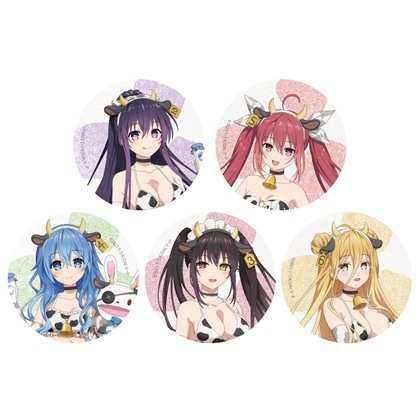 デート・ア・ライブⅤ 描き下ろしトレーディング缶バッジ 牛柄水着/グリッター 【1BOX】