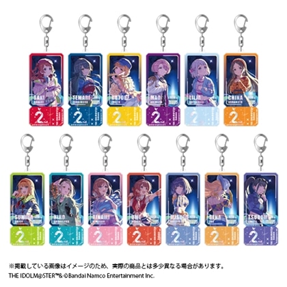学園アイドルマスター 2周年記念グッズ 公式トレーディングチケット風アクリルキーホルダー 【1ピース】