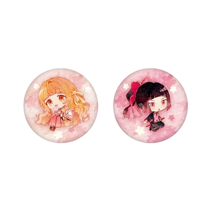 春夏秋冬代行者 春の舞 和紙缶バッジ（2個セット） 01 春