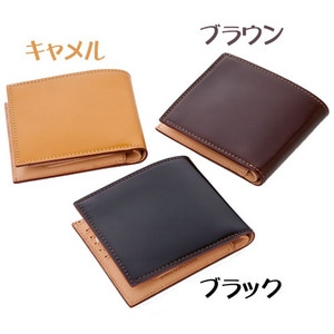 着脱可能カードケース付き コードバン2WAYボリュームカードふたつ折りウォレットブラック