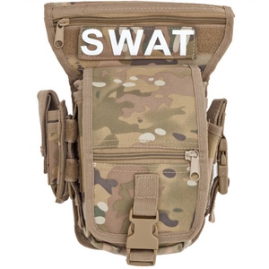 10ポケットミリタリー SWATレッグポーチカーキカモ