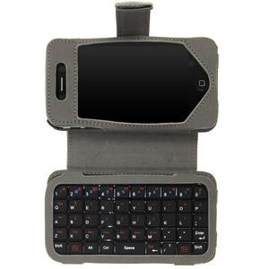 無線式ミニキーボード内蔵 iPhone 革ケース