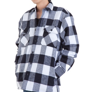 ROTHCOバッファロープレイド ヘビーウエイトコットン フランネルジャケットホワイト/Sサイズ