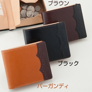 BRITISH GREEN ブライドルレザーメダリオンウォレット ブラック