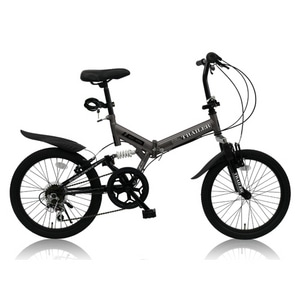 20インチ折りたたみ自転車 6段変速 Wサス TRAILER(トレイラー)ガンメタリック