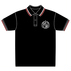 スーパーダンガンロンパ2 希望ヶ峰学園ポロシャツBLACK×RED×WHITE Mサイズ