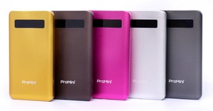 タッチセンサー搭載フルメタルフレームモバイルバッテリー ProMini M6ダークグレー