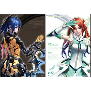 オリジナルA3クリアポスター2種<クーナ&謎の少女>【ファンタシースターシリーズ25周年記念グッズ】