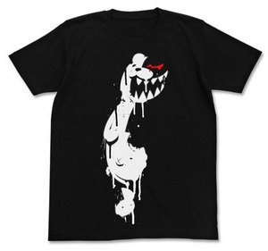 ダンガンロンパ The Animation モノクマステンシルTシャツBLACK-L