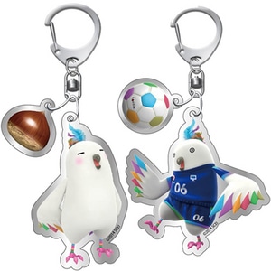 「torne(トルネ)」 トルネフ 2連ミニアクリルキーホルダーセット（ノーマル&サッカー）