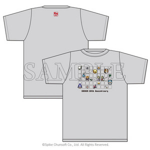 風来のシレン　ドット柄Tシャツ(灰地)S