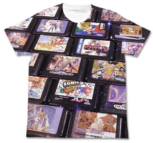 メガドライブ カートリッジ フルグラフィックTシャツWHITE L
