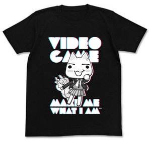 『どこでもいっしょ』×『ダンガンロンパ』七海トロTシャツBLACK-M