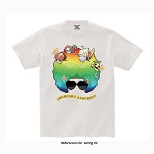 剣と魔法のログレス Tシャツ レインボーアフロ ホワイトLサイズ