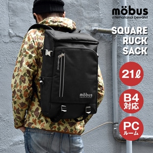 mobus スクエアリュックサックブラック