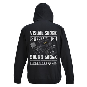 メガドライブ 3SHOCK 天竺パーカーBLACK-L