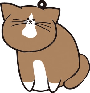 猫のぽんたラバーストラップB じ～