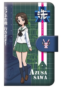 「みんながいますから・・・」作戦 澤 梓 手帳型スマホケース M『ガールズ＆パンツァー　劇場版』【完全受注生産・専売商品】