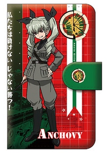 「みんながいますから・・・」作戦 アンチョビ 手帳型スマホケース M『ガールズ＆パンツァー　劇場版』【完全受注生産・専売商品】