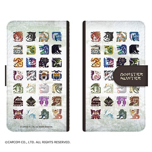 「モンスターハンター」ダイアリースマホケース for マルチサイズ【M】 02（モンスターアイコン）