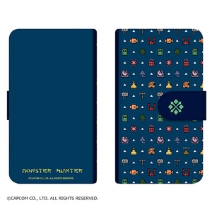 「モンスターハンター」ダイアリースマホケース for マルチサイズ【M】 03（アイテムアイコン）