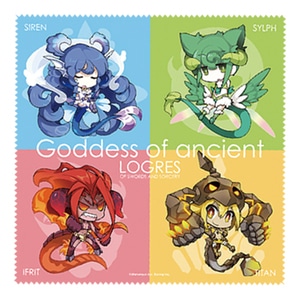 『剣と魔法のログレス いにしえの女神』マイクロファイバークロス4(女神ちびキャラ)