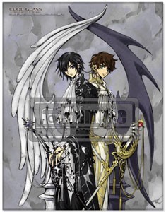 「コードギアス 反逆のルルーシュ」CLAMPイラスト キャンバスアート(ルルーシュ＆スザク)