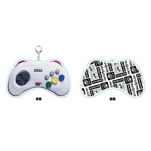 セガサターン コントロールパッド実物大アクリルキーホルダー ミストグレー