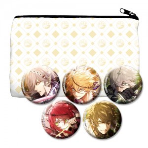 『戦刻ナイトブラッド』ポーチ&缶バッジセット -豊臣軍-