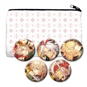 『戦刻ナイトブラッド』ポーチ&缶バッジセット -武田軍-