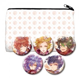 『戦刻ナイトブラッド』ポーチ&缶バッジセット -真田軍-