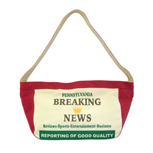 NEWS PAPER BAGレッド