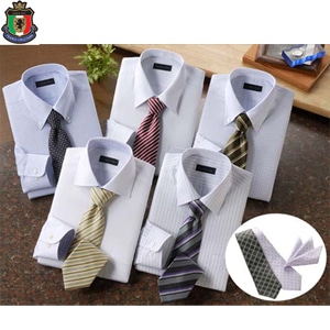 お台場・汐留OL100人が選んだワイシャツ&ネクタイセット(ホワイト系)LLサイズ