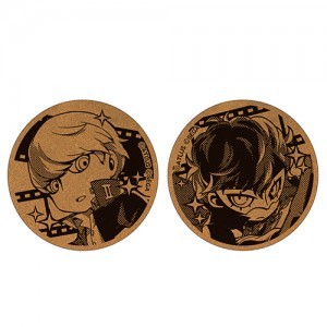 ペルソナQ2 コルクコースター2種セットP4主人公・P5主人公