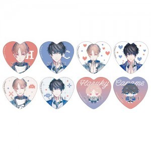 「カナメとハルキー」トレーディングハート型缶バッジ(単品)