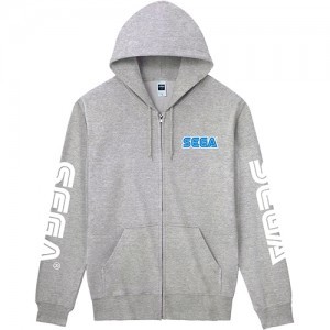 「セガロゴ」プレーンパーカー グレーLサイズ