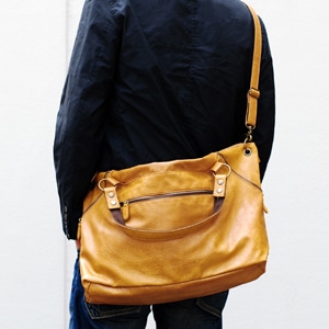 フェイクレザー3WAYバッグ Nash(ナッシュ)マスタード